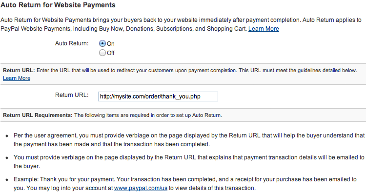 Auto-return
