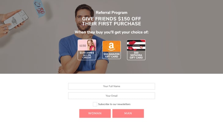 James Allen - referral program talkable