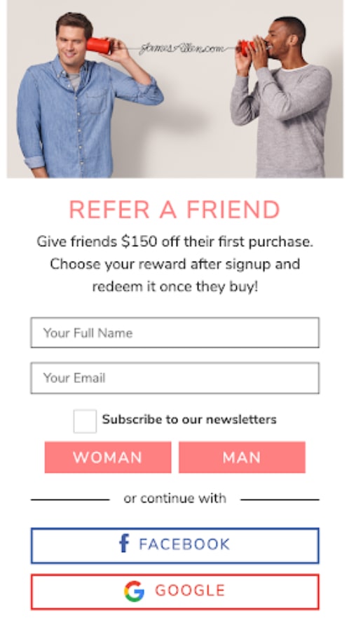 James Allen - referral program talkable