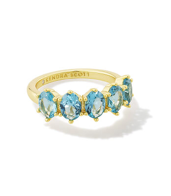 Cailin Gold Crystal Band Ring